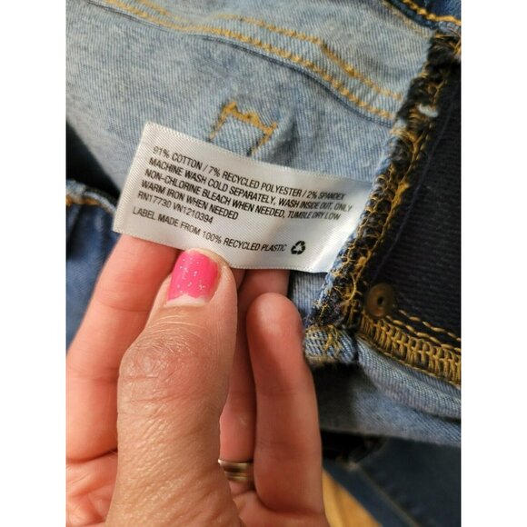 Ingrid & Isabel Women's Maternity Size 6 Blue Skinny Crop Elastic Waist Jeans - Picture 8 of 10